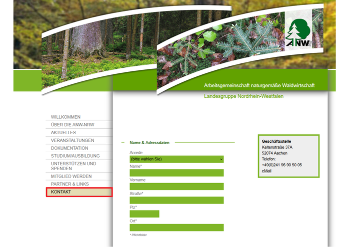 Kontaktformular Kontaktformular