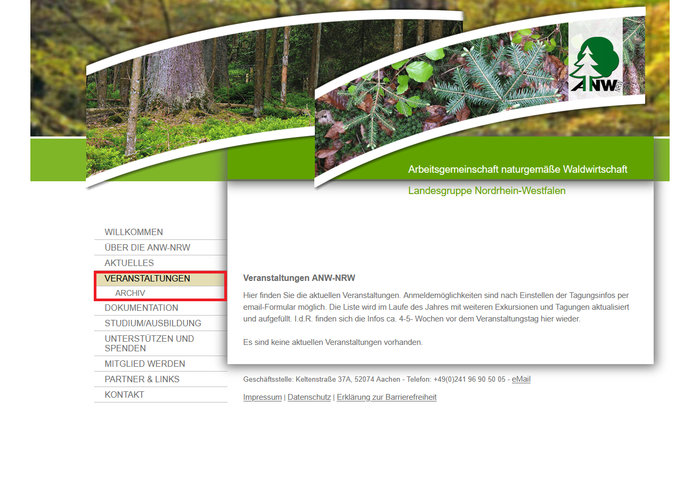 Menü - Veranstaltungen Menü - Veranstaltungen