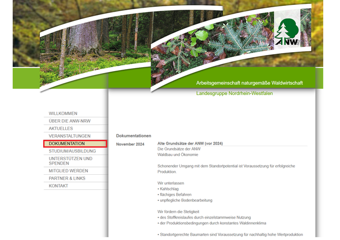 Menü - Dokumentation Menü - Dokumentation